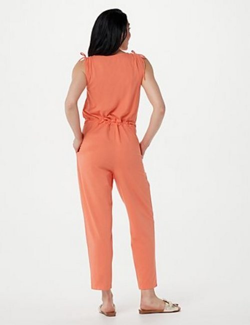 AnyBody Black Cozy Knit V-Neck Jersey Knit Surplice Jumpsuit New Loungewear