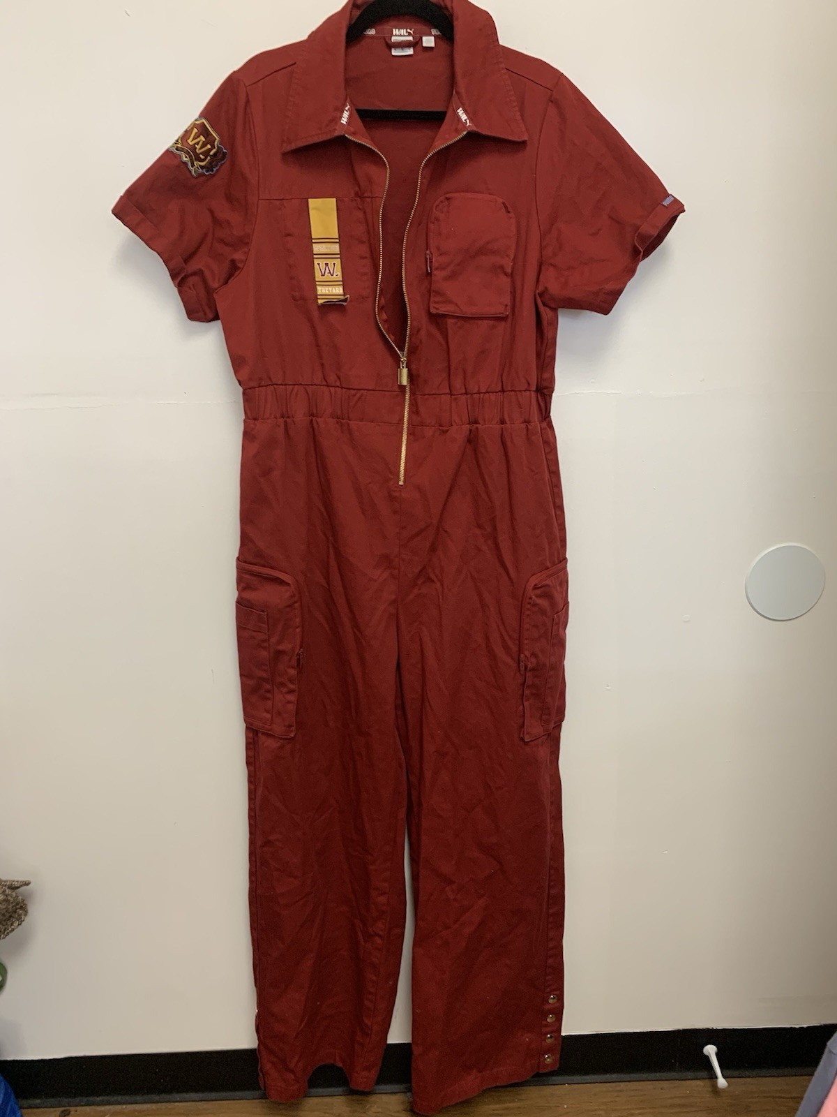 Puma We Are Legends (WAL) Tye Red Jumpsuit Wide Leg Size XL