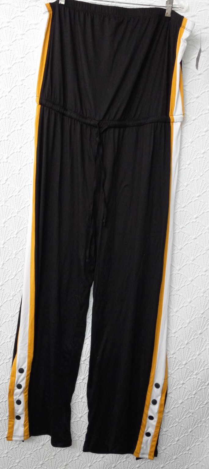 Womens Sleeveless Jumpsuit Juniors XXXL (21) Black Yellow White New