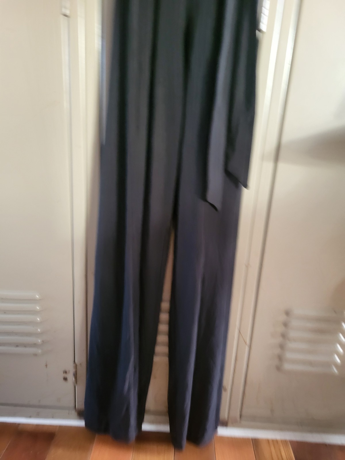 EMMA MICHELE Jumpsuit Black VCut Ruffle Sleeveless. Medium. Nwt