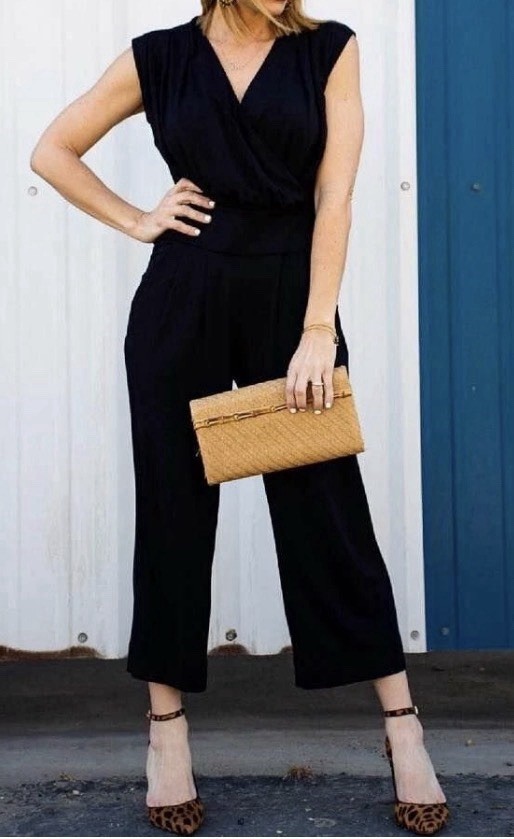 Cabi Downtown Jumpsuit Romper Sleeveless Stretch Black XS #5577