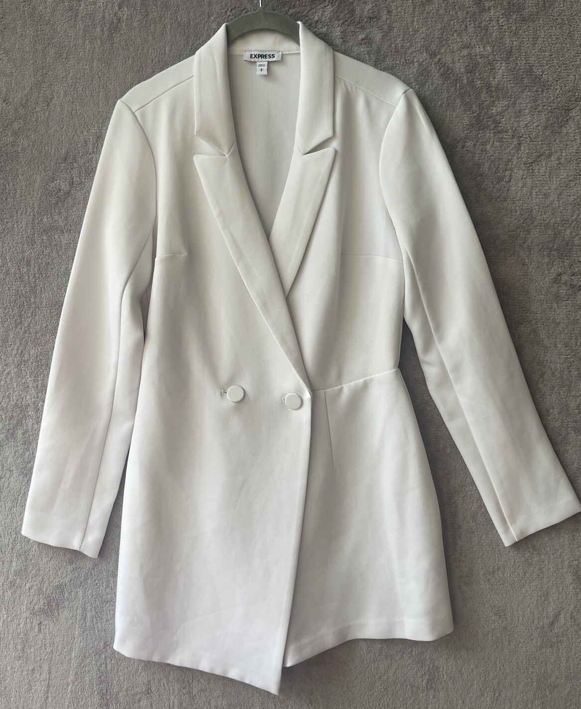 EXPRESS White Double Breasted Blazer Romper Women’s Small Petite Office Siren