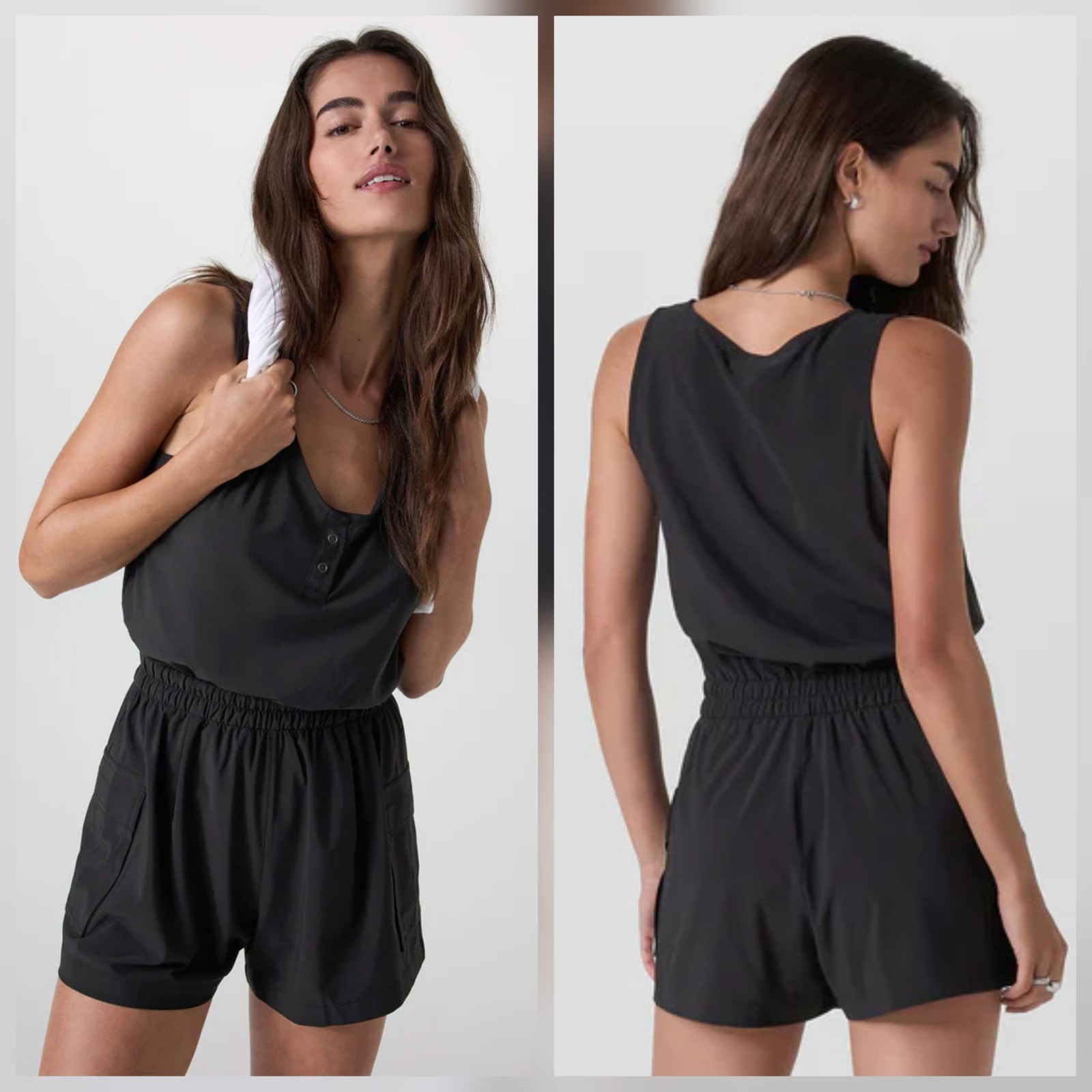 Vuori Women’s Villa Utility Romper – Size Medium – Black – VW3137 – EUC