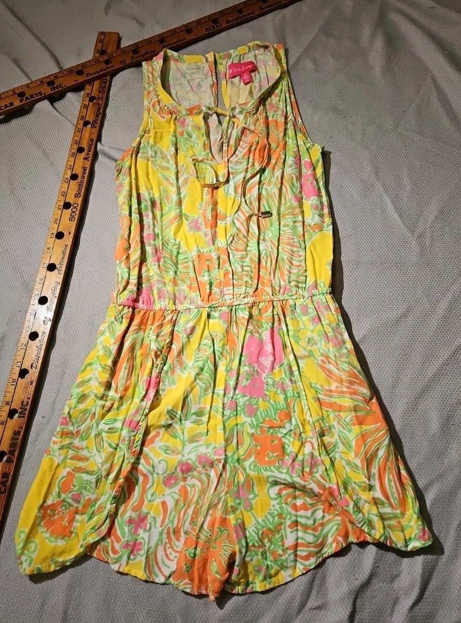 Lilly Pulitzer Target Sz Small Challis Happy Place Limited Edition Floral Romper