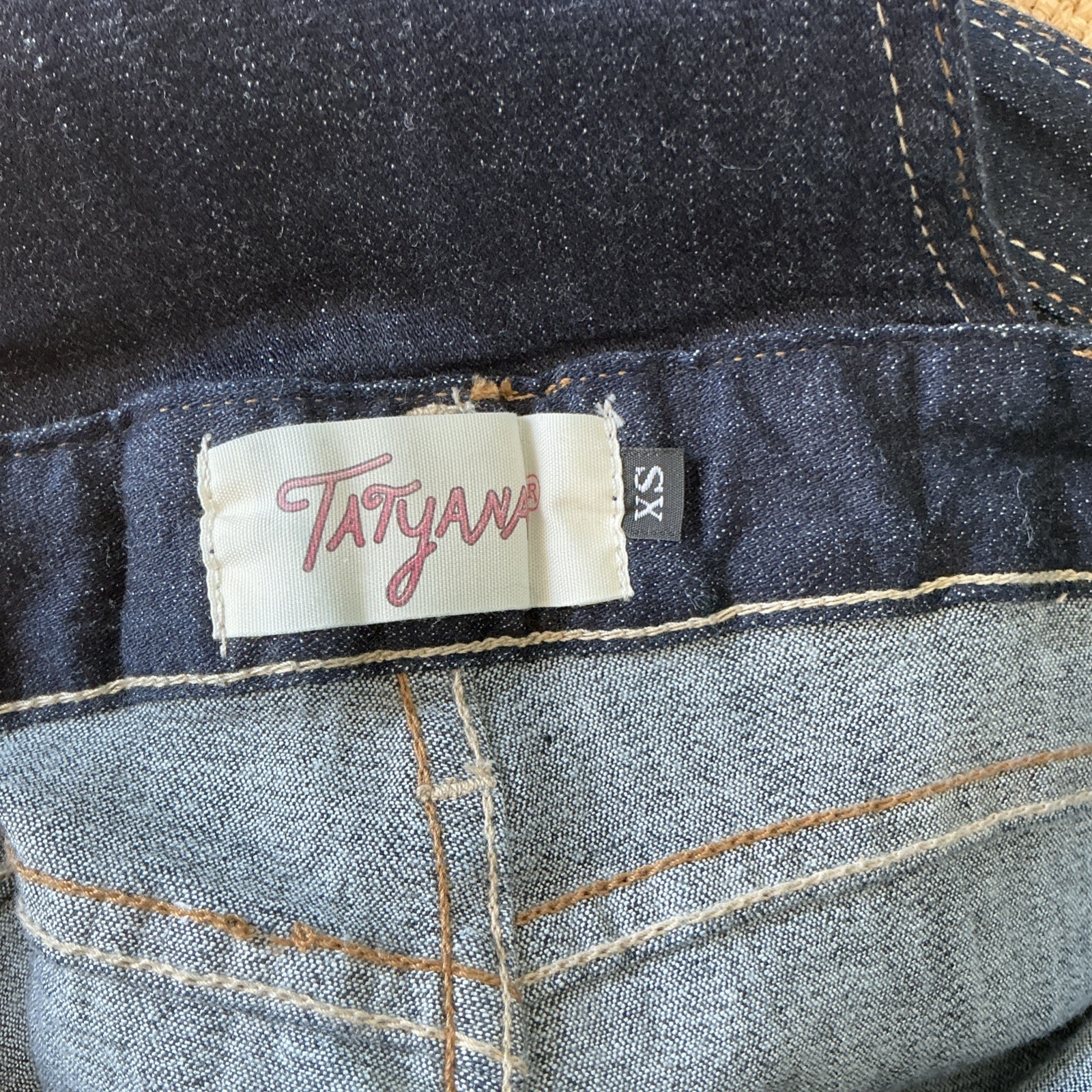 Tatyana Retro Style Dark Denim Skinny Overalls 50s Pinup Womens XS