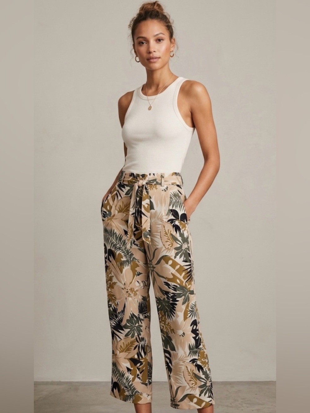 Rag & Bone Silk Tropical Floral Pants 0
