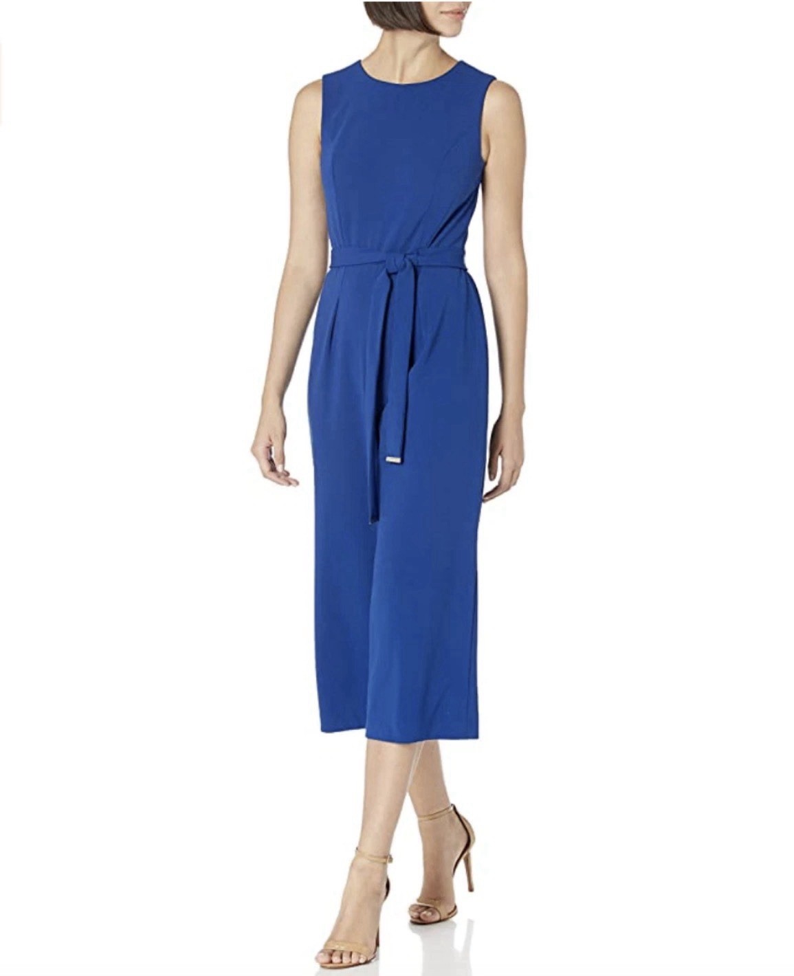 Tommy Hilfiger Royal Blue Tie Waist Jumpsuit SZ 12 $139 NEW