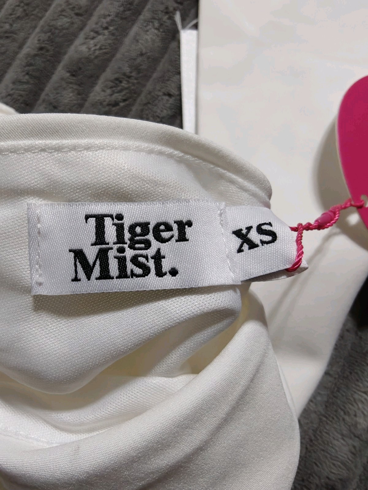 Tiger Mist White Sublime Jumpsuit XS Lace-Up Corset Detail One-Shoulder NWT