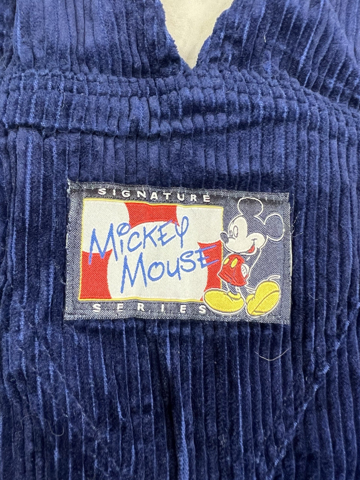 Vintage Mickey Mouse Minnie Overalls Corduroy Women Disney Embroidered 90s Sz L
