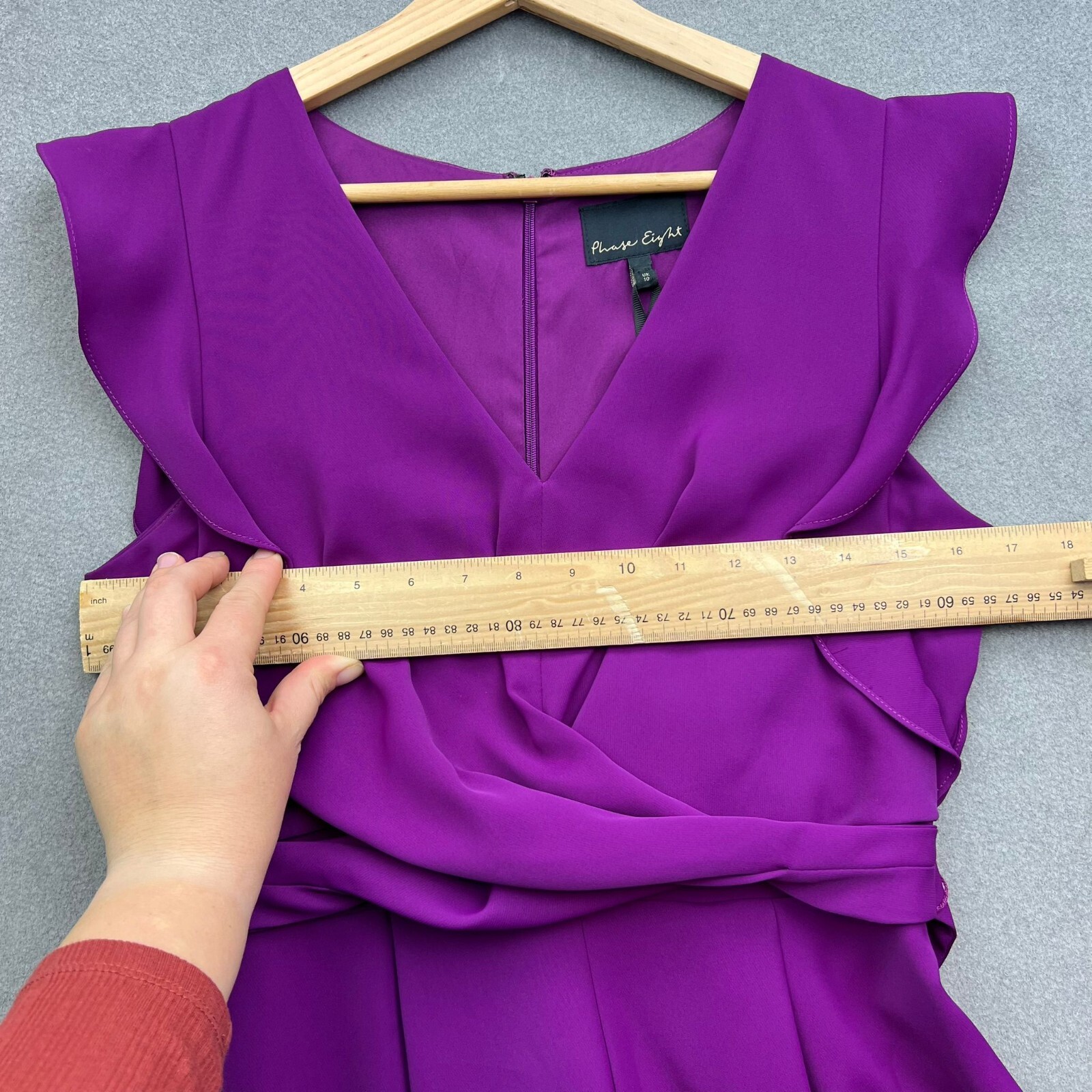 PHASE EIGHT Jumpsuit Women UK 10 Ayla Magenta Ruffle Wrap RRP £139 SOLD OUT