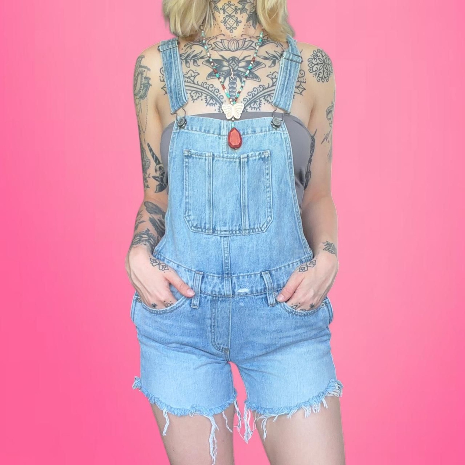 Lucky-brand Women’s Blue Dungarees-overalls