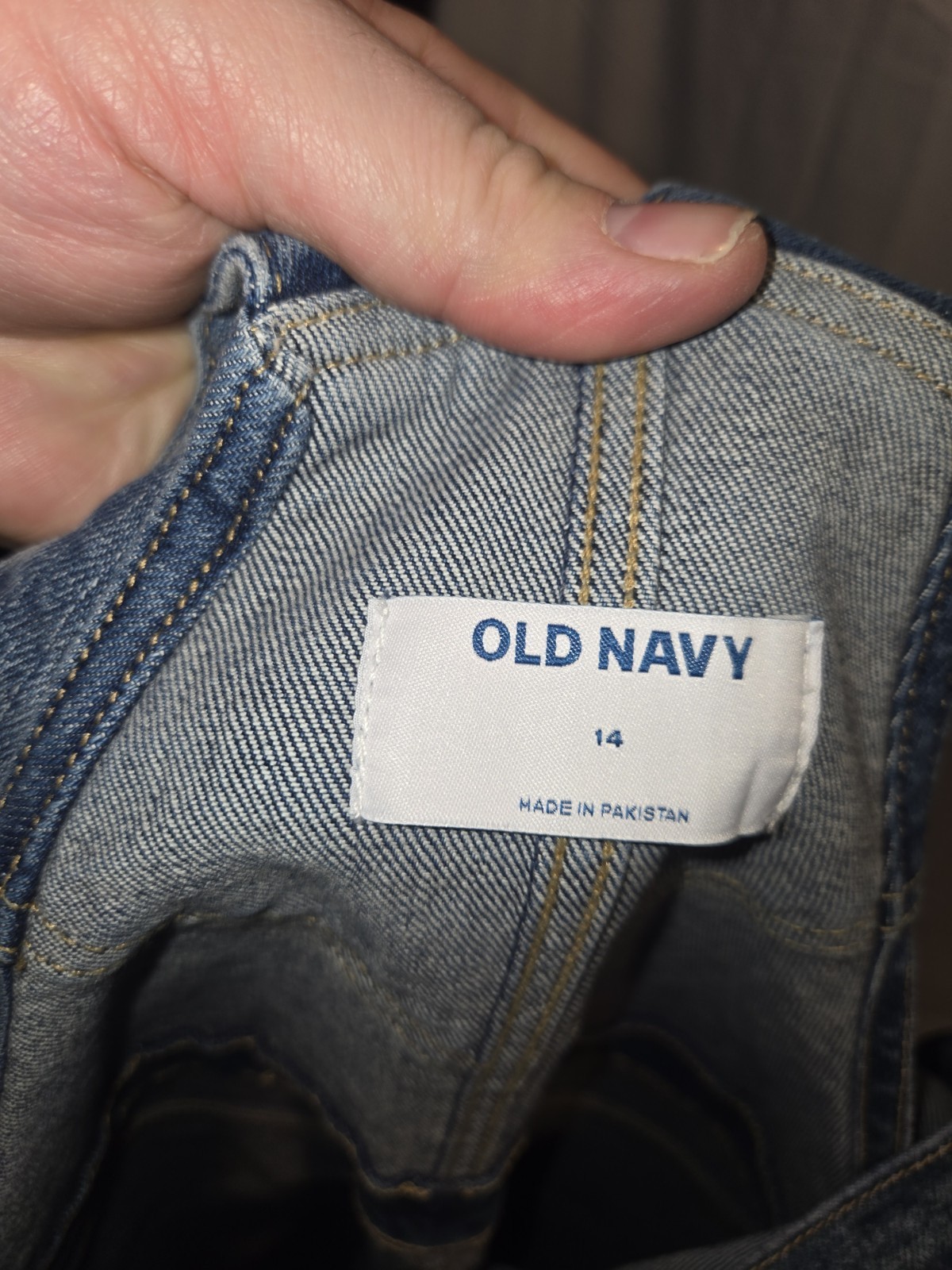 Old Navy Women’s Blue Jean Denim Overalls Bib Adjustable Straps Pockets Size 14