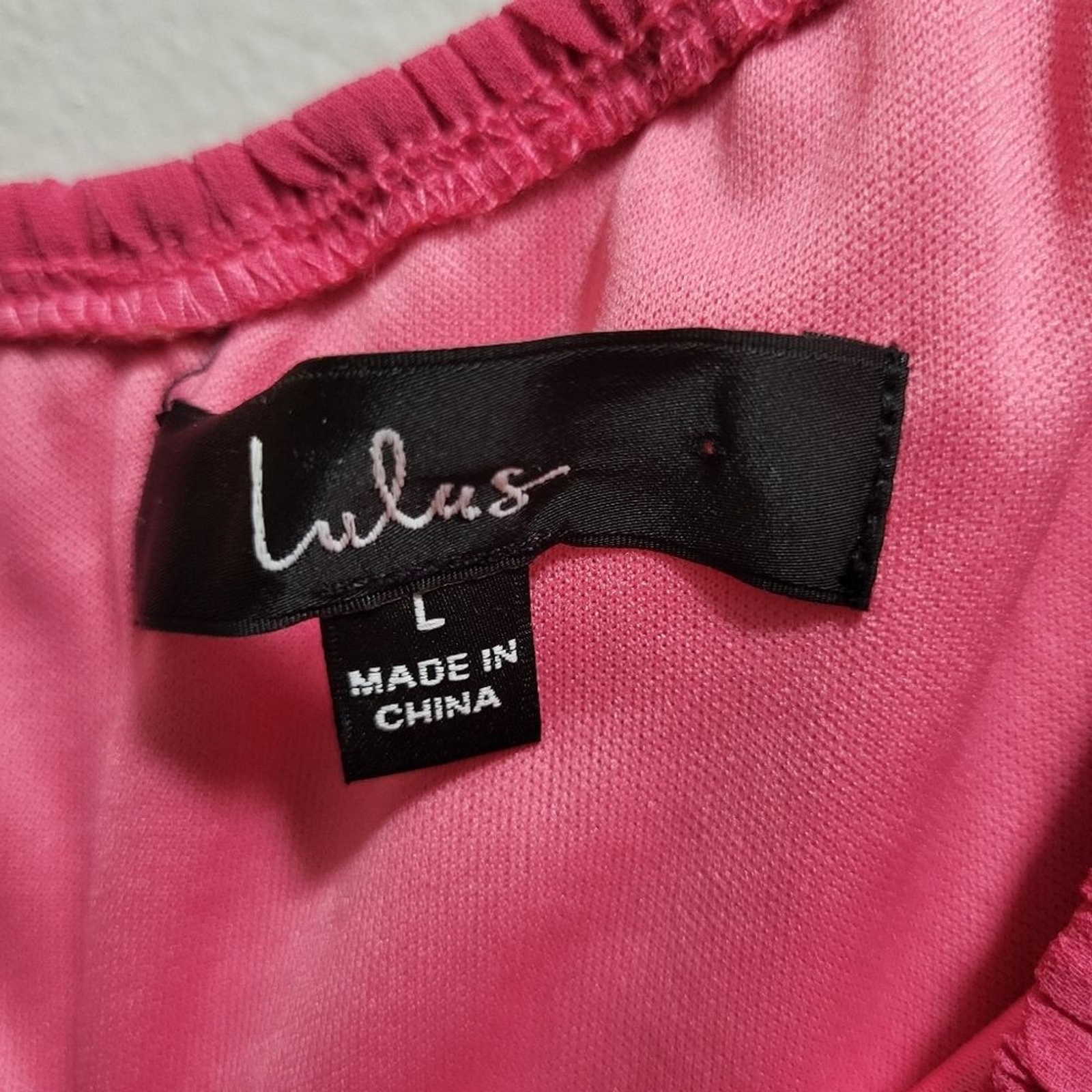 Lulu’s Blowing Kisses Fuchsia Pink Pleated One-Shoulder Tie-Strap Romper Large
