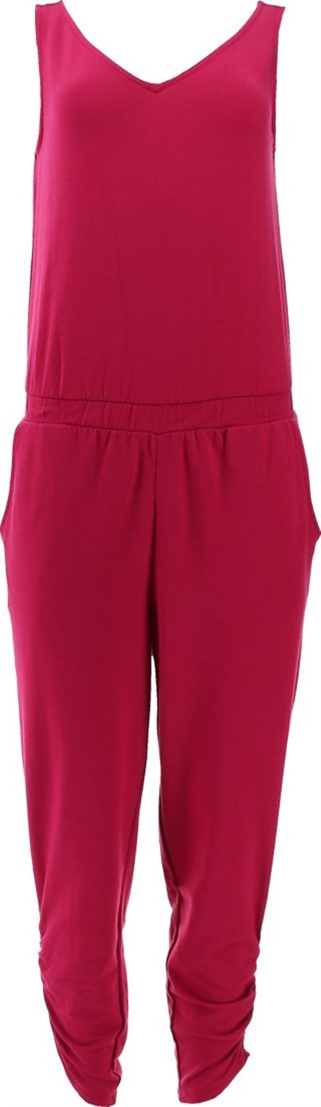 All Worthy Hunter McGrady Knit Jumpsuit Ruched Leg Sangria PXS NWOT (952)