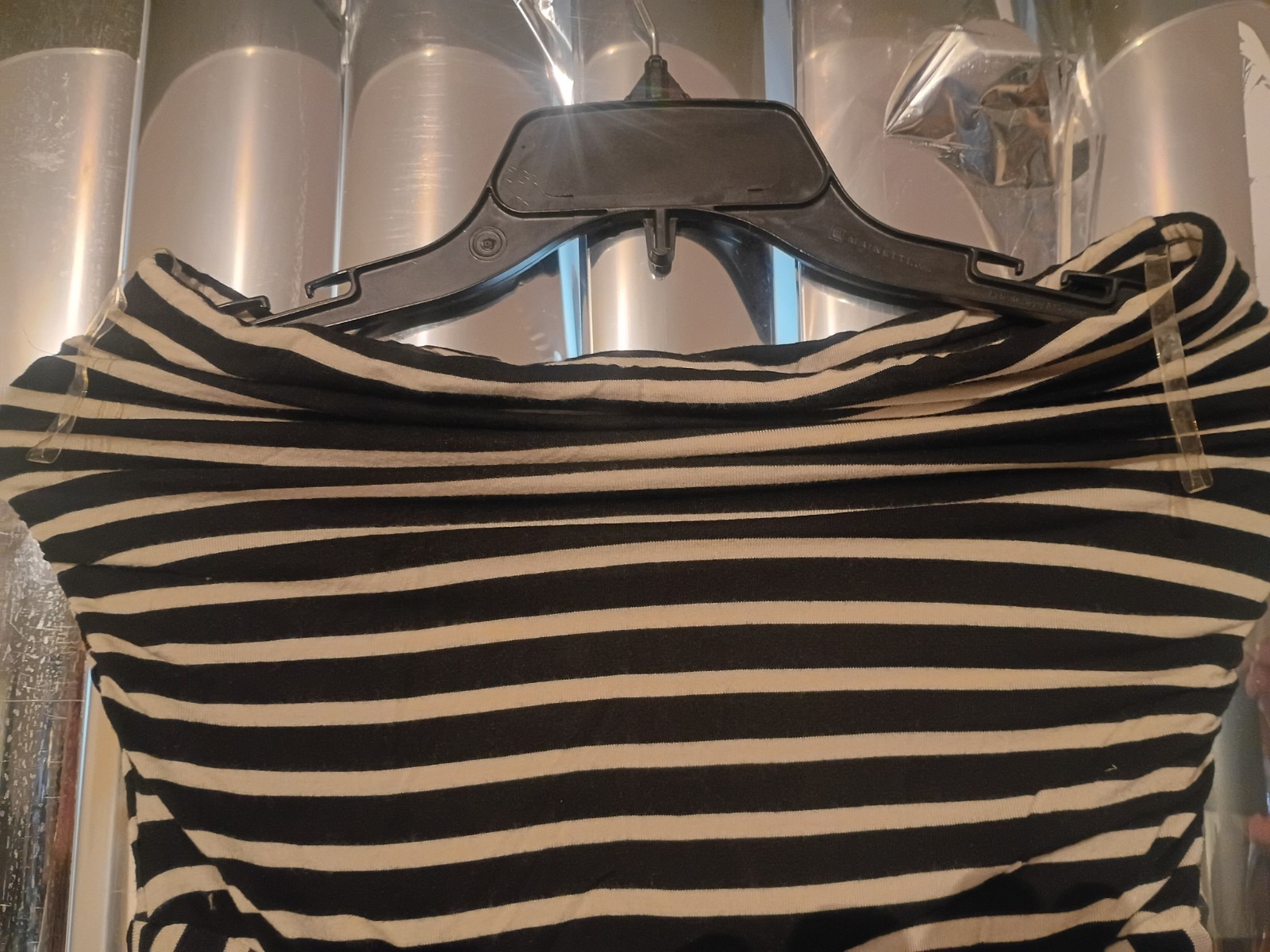 Heart vs Hips Black White Striped Sleeveless Jumpsuit Women’s Size M