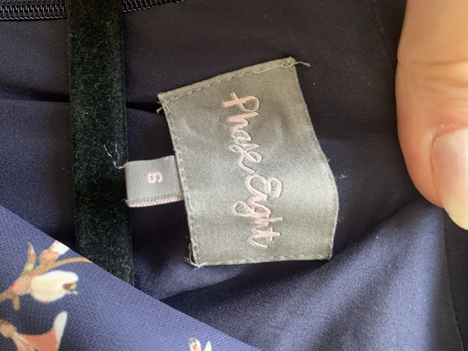 Phase Eight Women’s Jumpsuit Size 6 – Navy Blue Floral & Hummingbirds