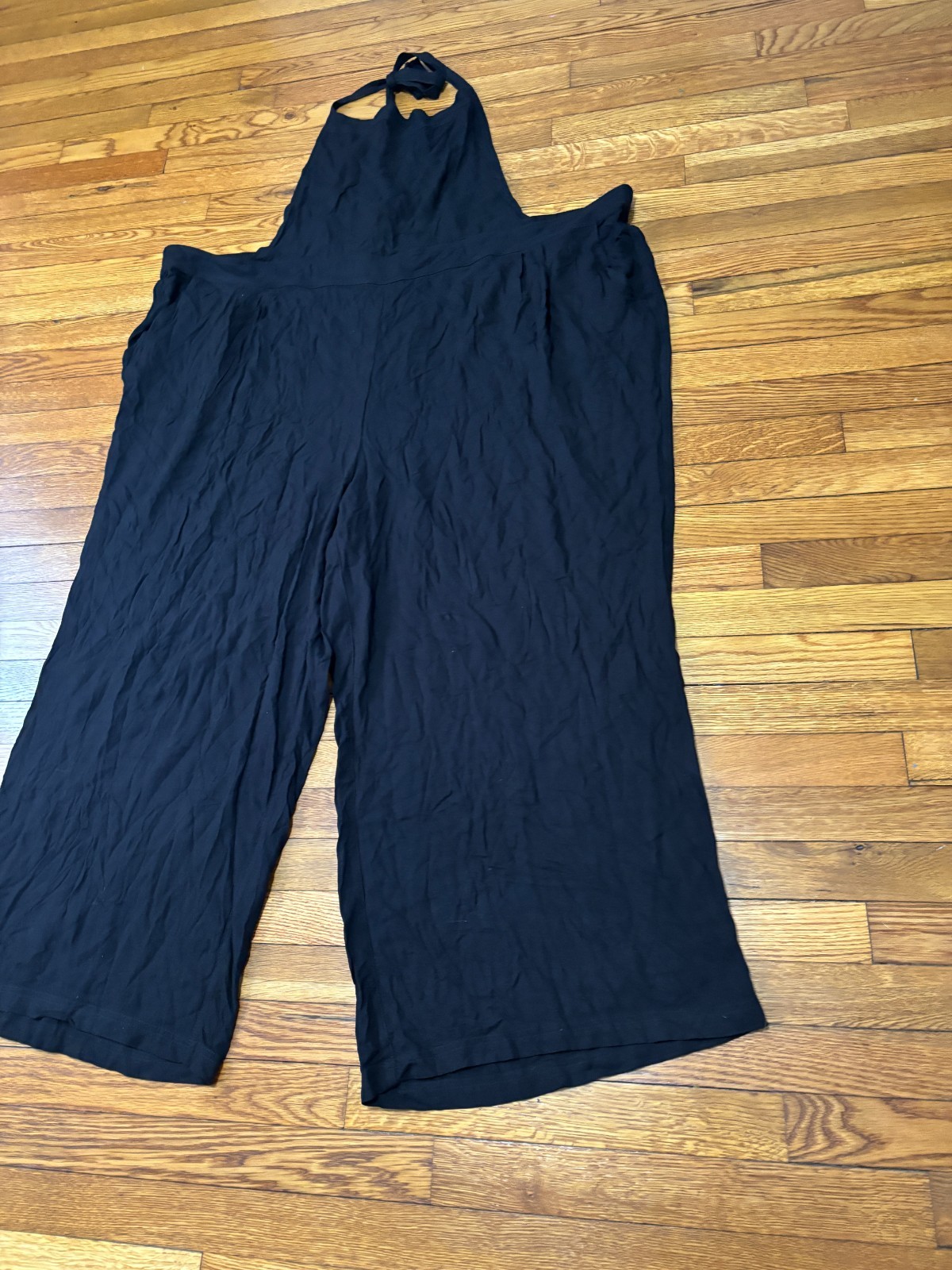 Torrid Womens Wide Leg Stretch Crepe Jumper Plus Size 6X Black Rayon NWT $70