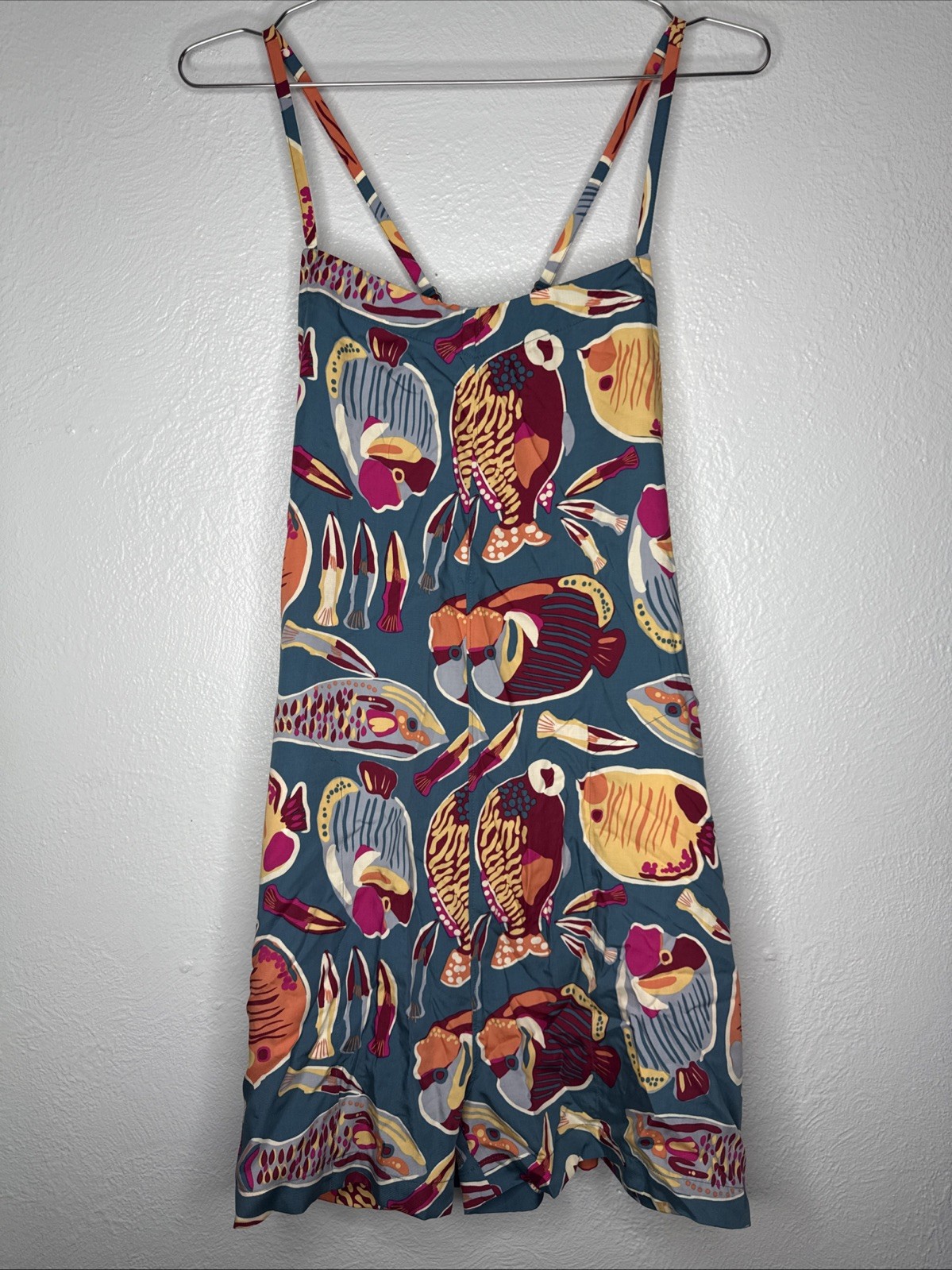 Patagonia Women’s Tidal Threads ROMPER WETLAND Blue Medium Blue Brand New W/Tags