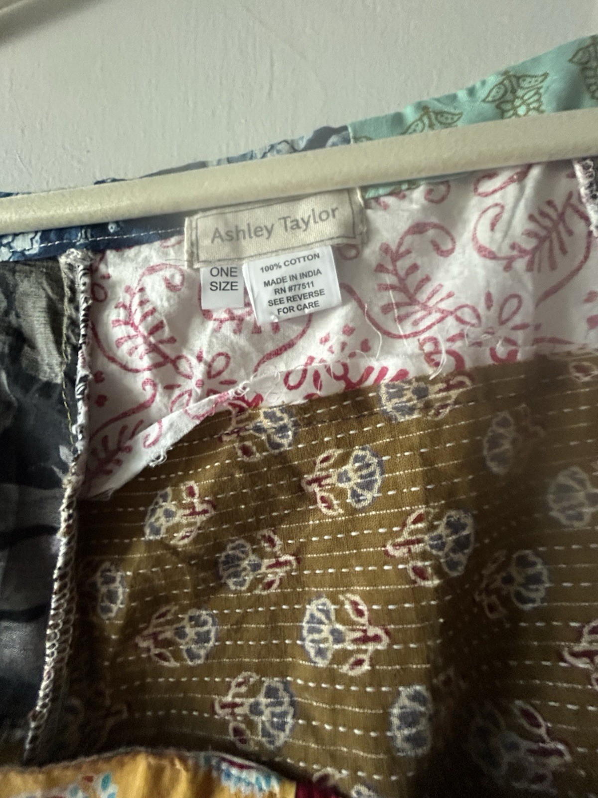 Patchwork Overalls 100% Cotton One Size by Ashley Taylor Boho Hippie Festival