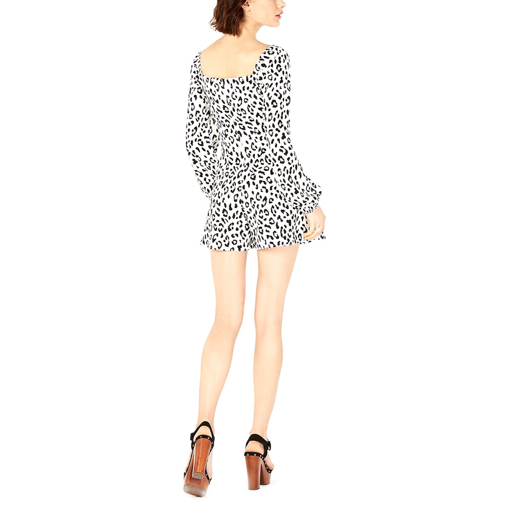 4SI3NNA Printed Flutter Romper White/Black M