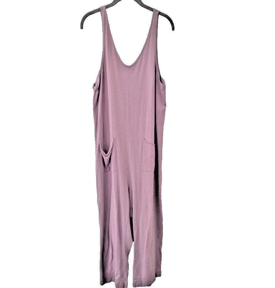 PACT Organic Cotton Blush Sleeveless Jumpsuit Women’s Size Large