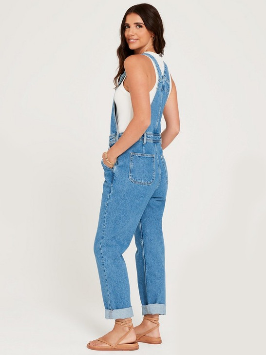 Women Blue Lightweight Denim Dungaree.Plus Sizes: UK 10 12 14 16 18 20 22 24 26