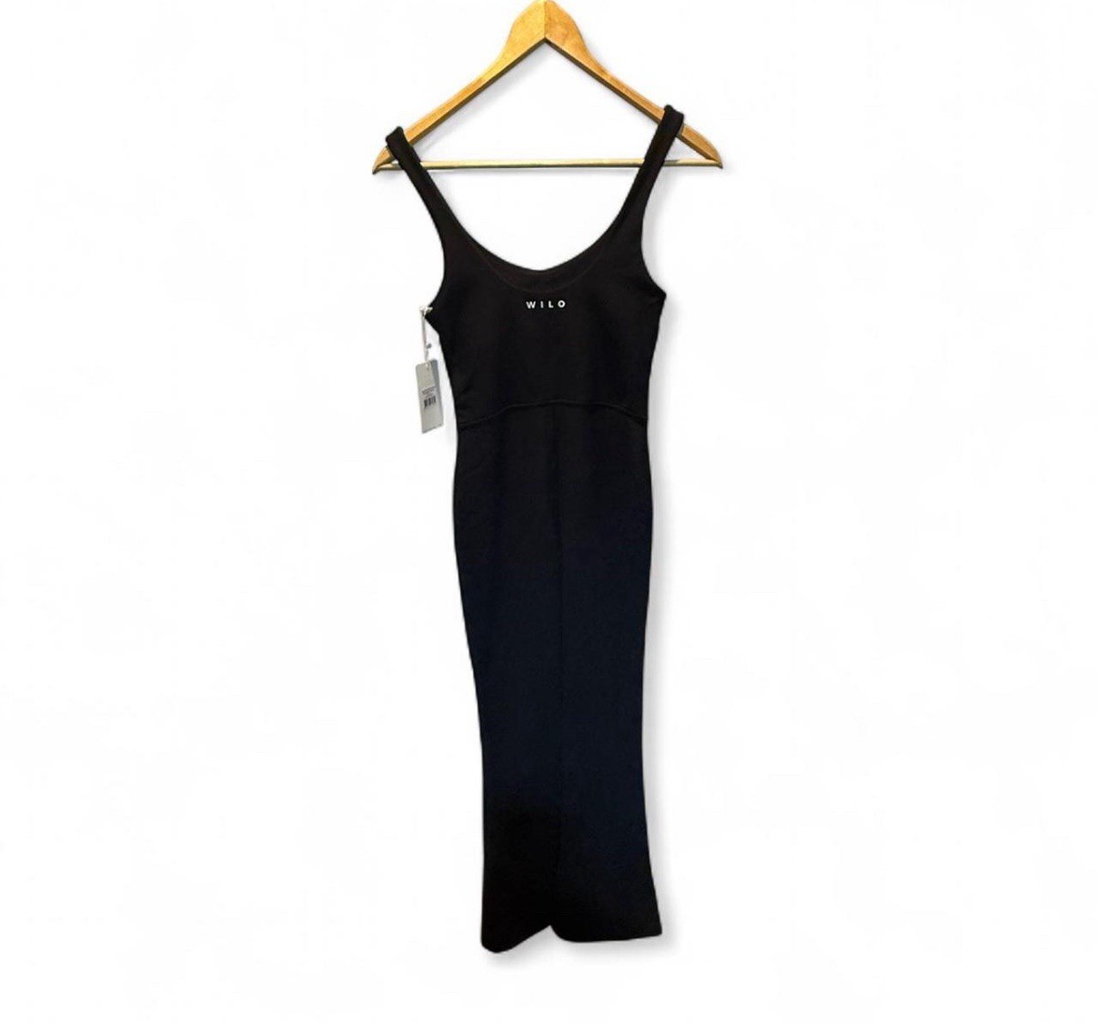 Jumpsuit One Piece Wilo The Label Ribbed Scoop Neck Flare Sz S P-P14”w26”i 33”