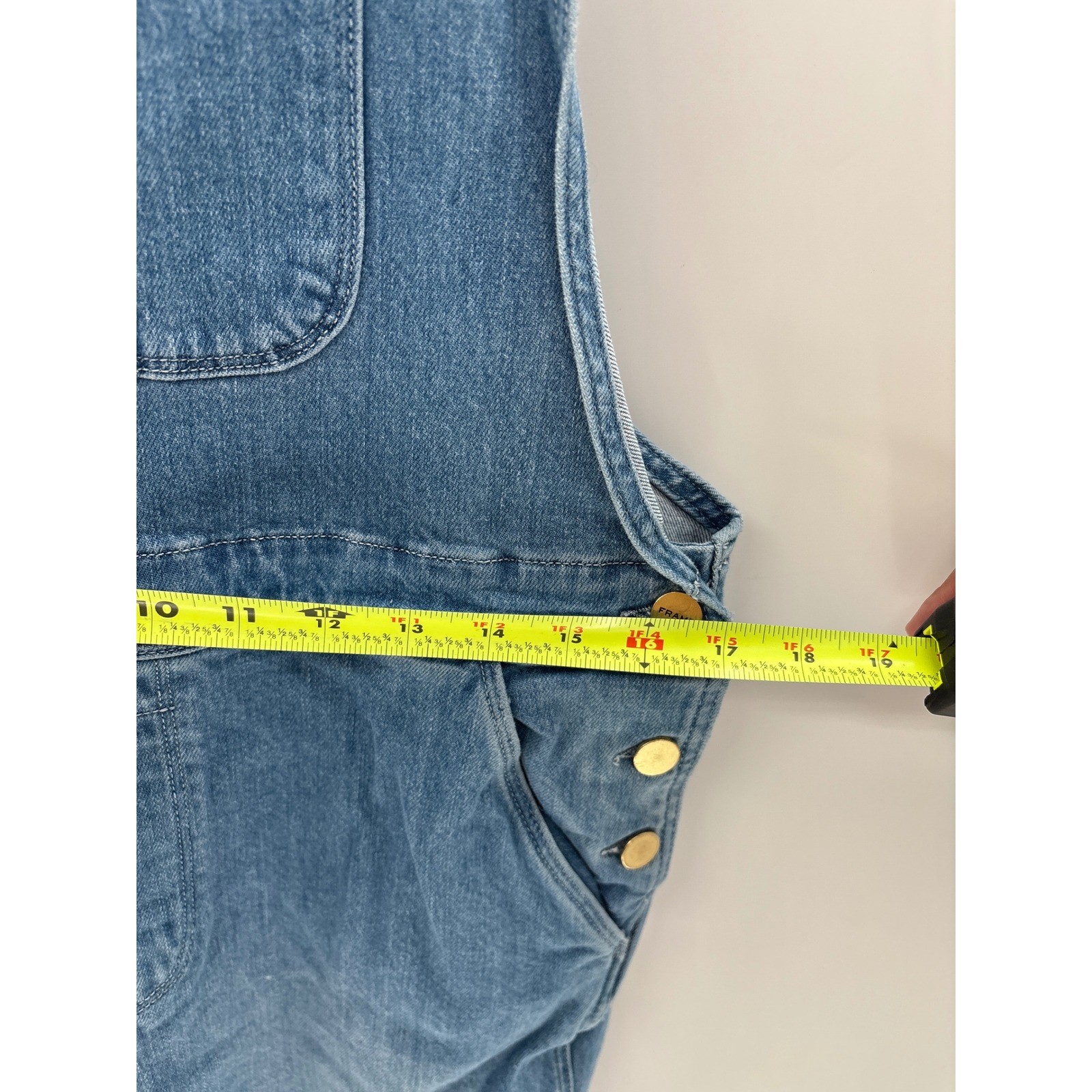 Frame Overalls Islet Garçon Women Size Medium Blue Tapered Leg