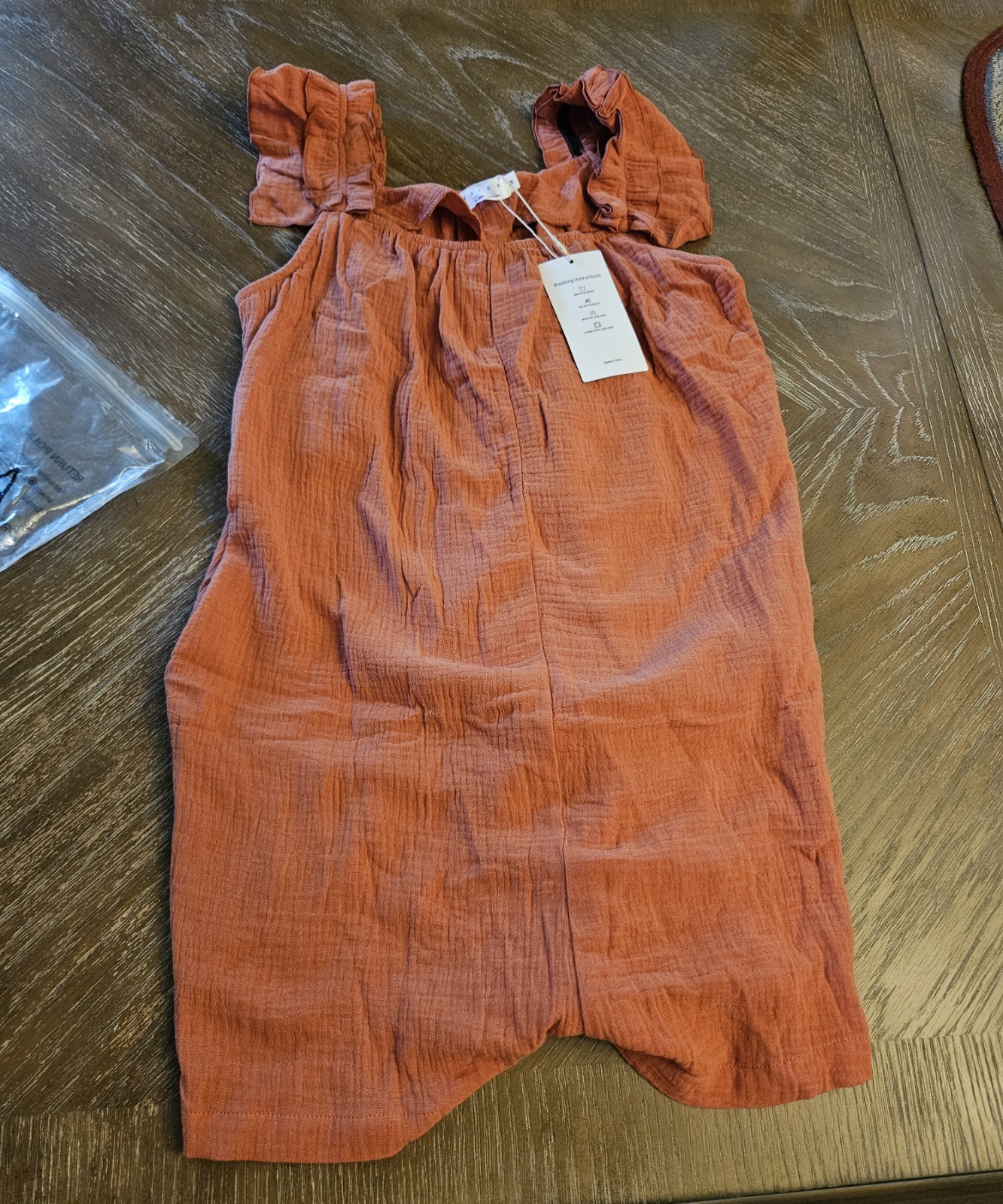 Exlura Woman Summer Romper Size Medium Caramel Color