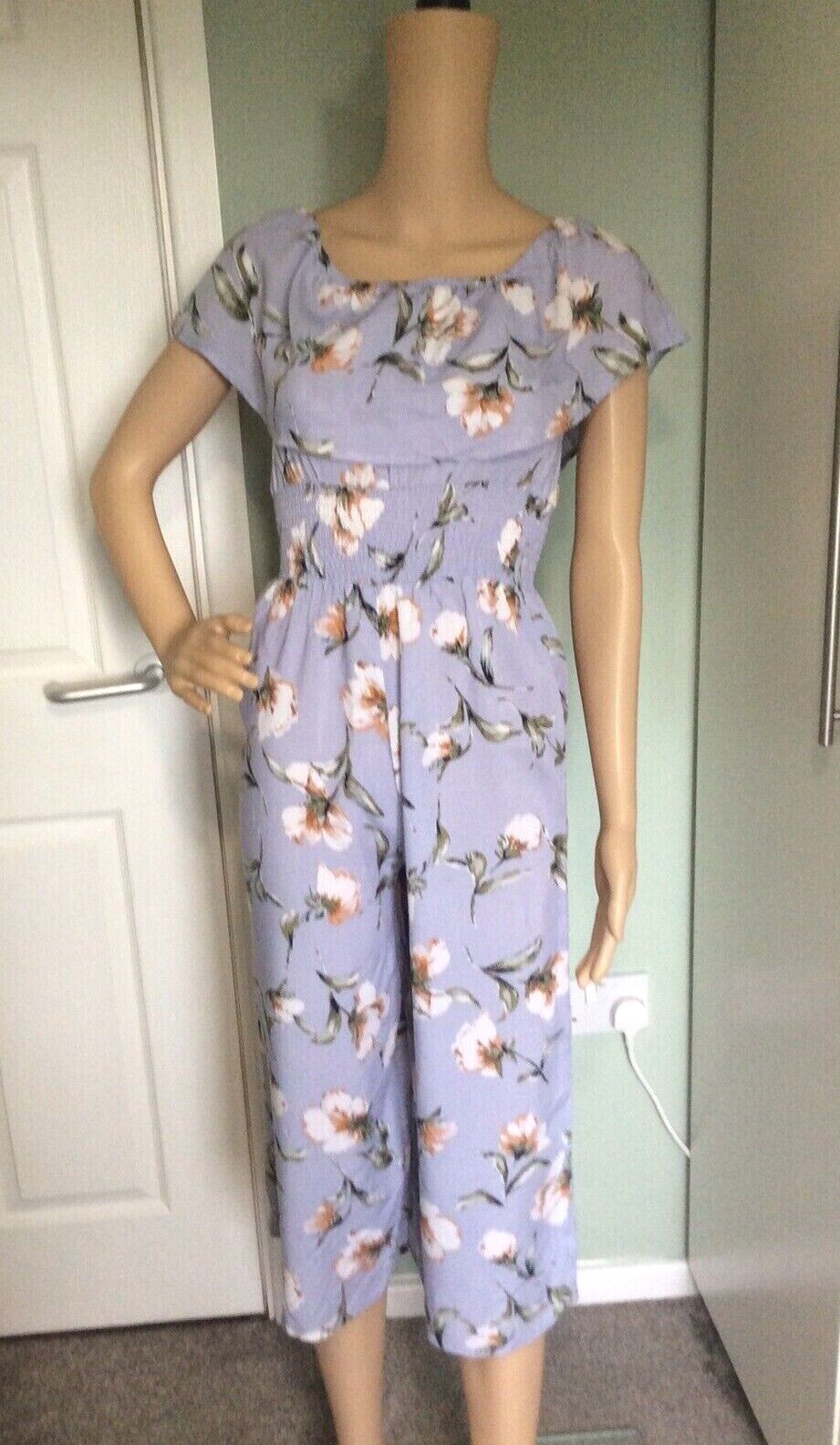 Bnwt Primark Atmosphere Lilac Floral Crop Leg Jumpsuit – UK 6