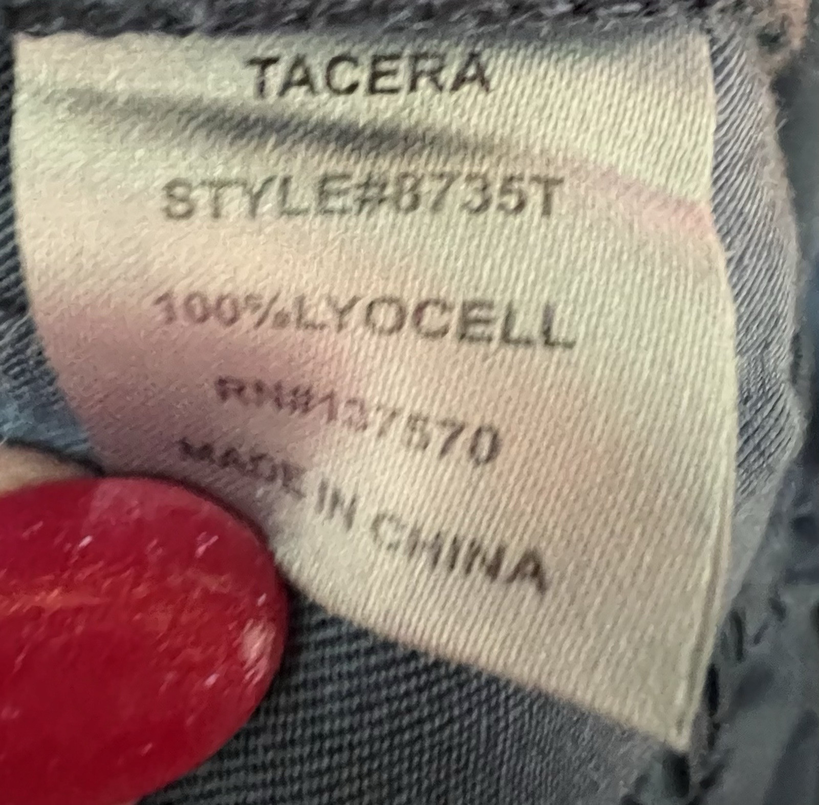 TACERA JUMPSUIT XL Denim Blue Elastic Neck Short Sleeve NWT