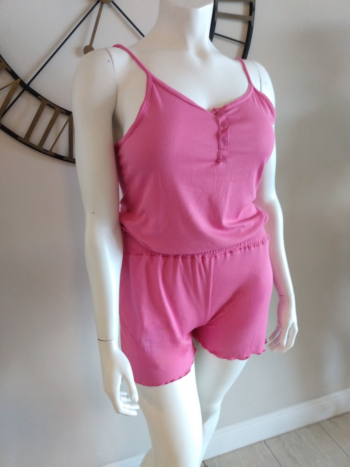 Love To Sleep One Piece Sleeveless Romper Fuchsia Juniors Plus Size 3X