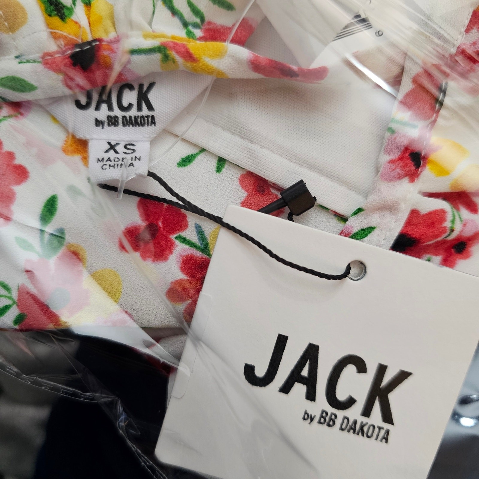 Jack by BB Dakota Floral Romper XS NWT Halter Tie Ruffle Overlay Spring Summer