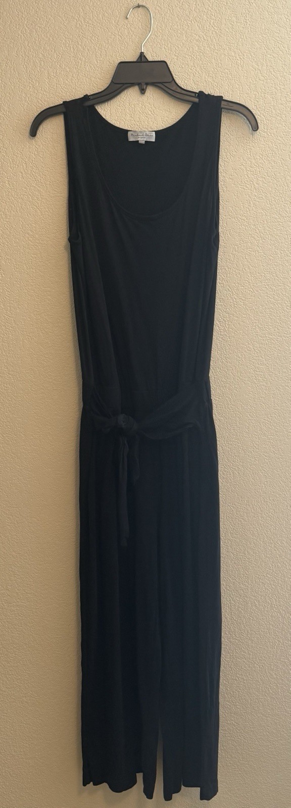 Michael Stars Women’s Jumpsuit Scoop Neck With Tie In Black Size Medium