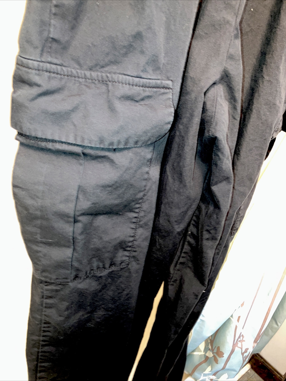 Zara Jumpsuit Small V-Neck Belted Black Zip Front Short Sleeve Cuffs Pockets