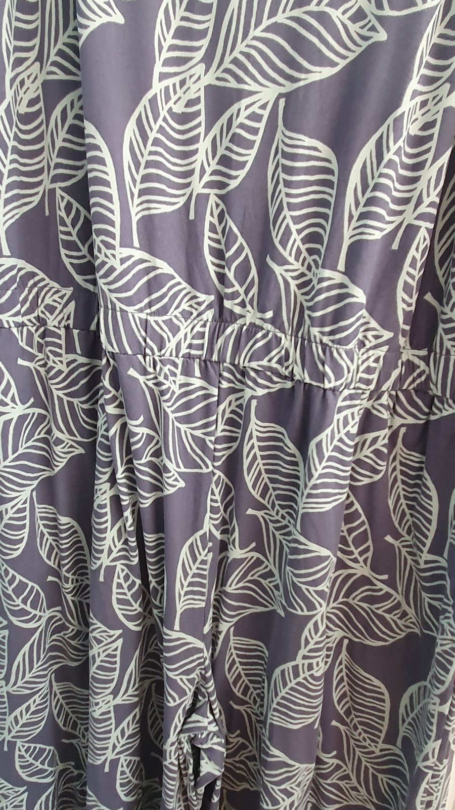 Cozee Home Sleeveless Jumpsuit Wide Leg Palm Print Blue bx4 New Size XL