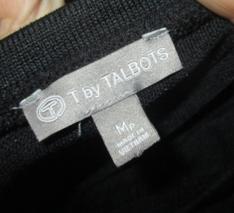 T by Talbots Marled Charcoal Gray V Neck Belted Cropped Jumpsuit Sz PM Petite M
