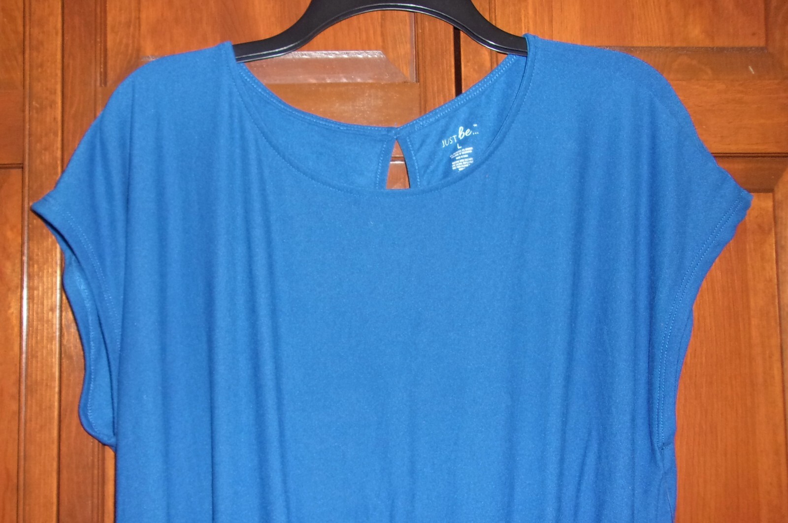Just Be Romper Womens Blue SS Lightweight POCKETS Keyhole Back – 3X – NWT