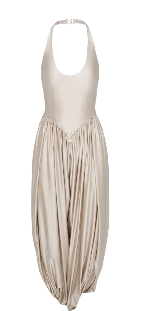 DELFI COLLECTIVE Ezra Jumpsuit Champagne Sand Size M RN# 152558 Made In U.S.A.
