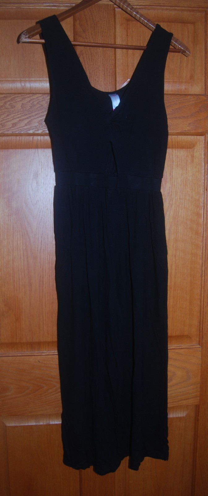 No Boundaries Black Women’s Romper Sleeveless Twist Collar Keyhole Front Med 7-8