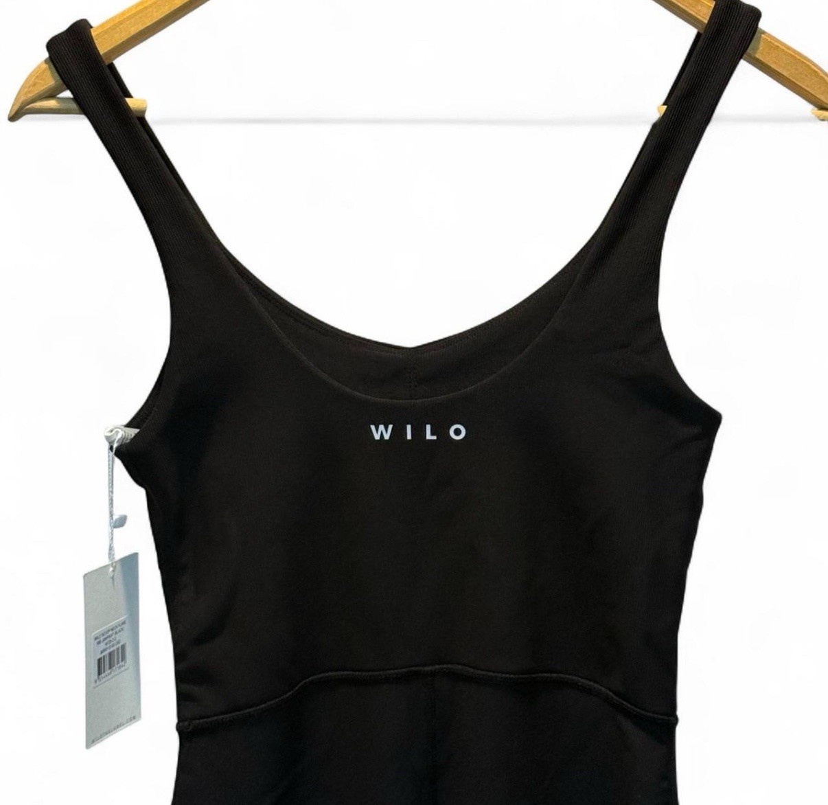 Jumpsuit One Piece Wilo The Label Ribbed Scoop Neck Flare Sz S P-P14”w26”i 33”