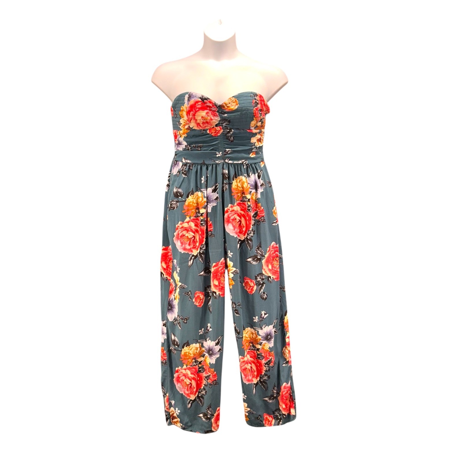 Band of Gypsies Womans Jumpsuit Size XL Boho Bohemian Floral Hipster Summer Fun