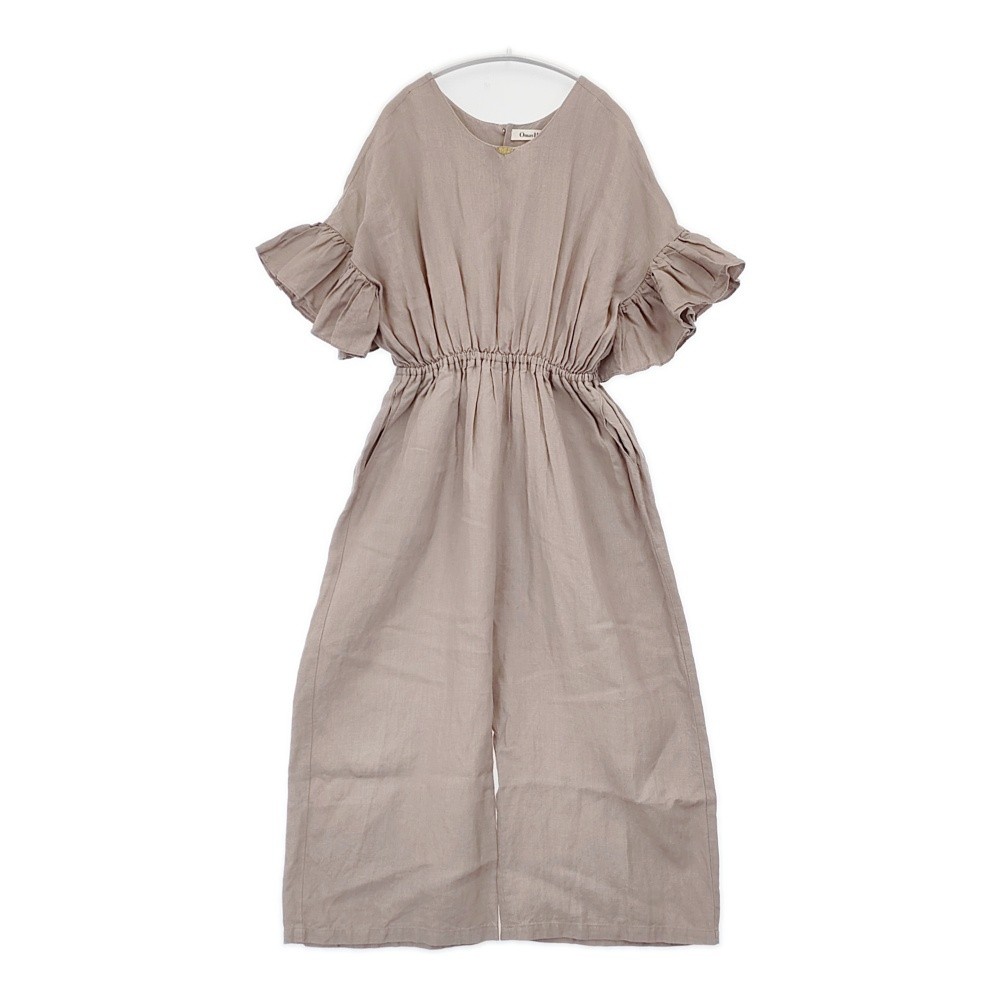 Omas Hande 18SS HOLLY HOCK JUMP SUIT Linen All in One Tsunagi pink 6-0506S◎