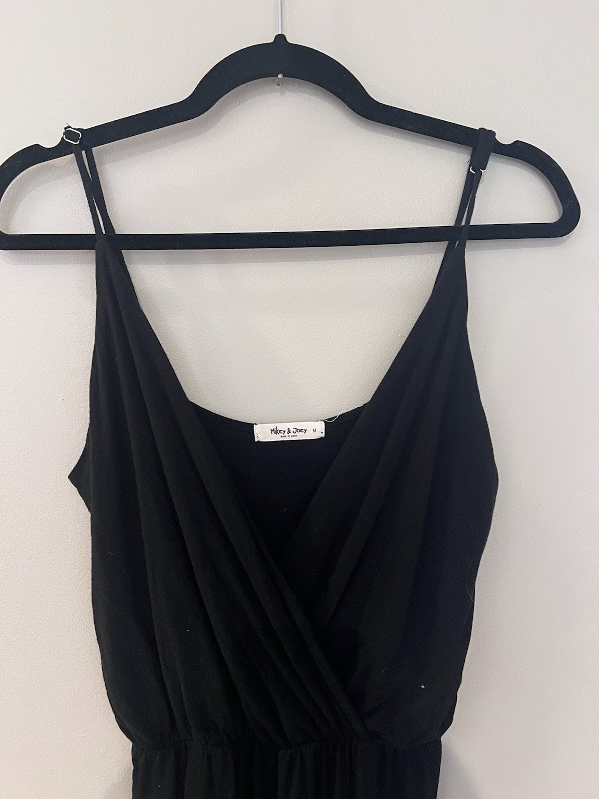 Mikey & Joey Black Sleeveless Jumpsuit Size M