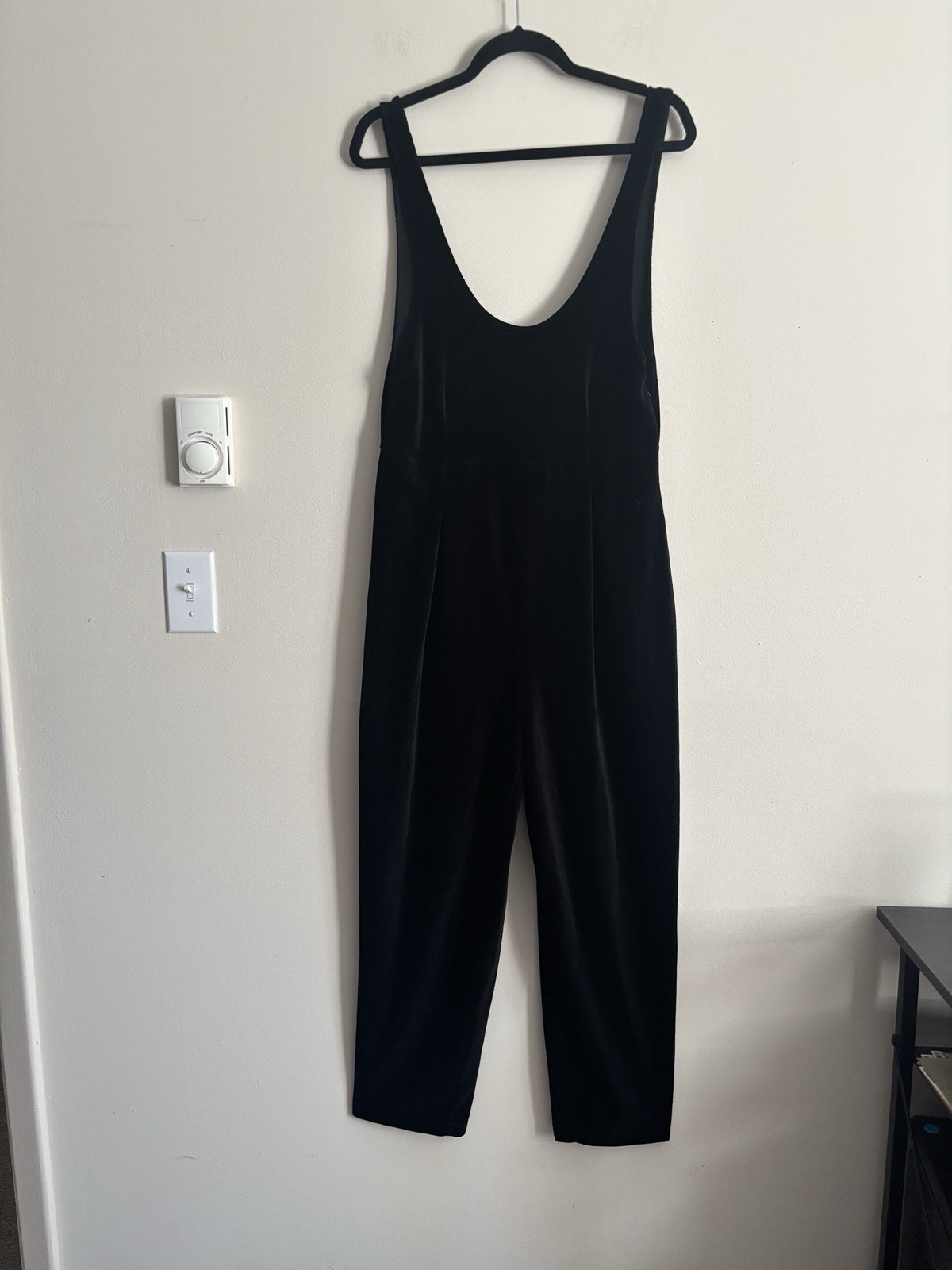 Free People Black Corduroy Overall Jumpsuit Boho Hippie Small Grunge Hippie Y2K