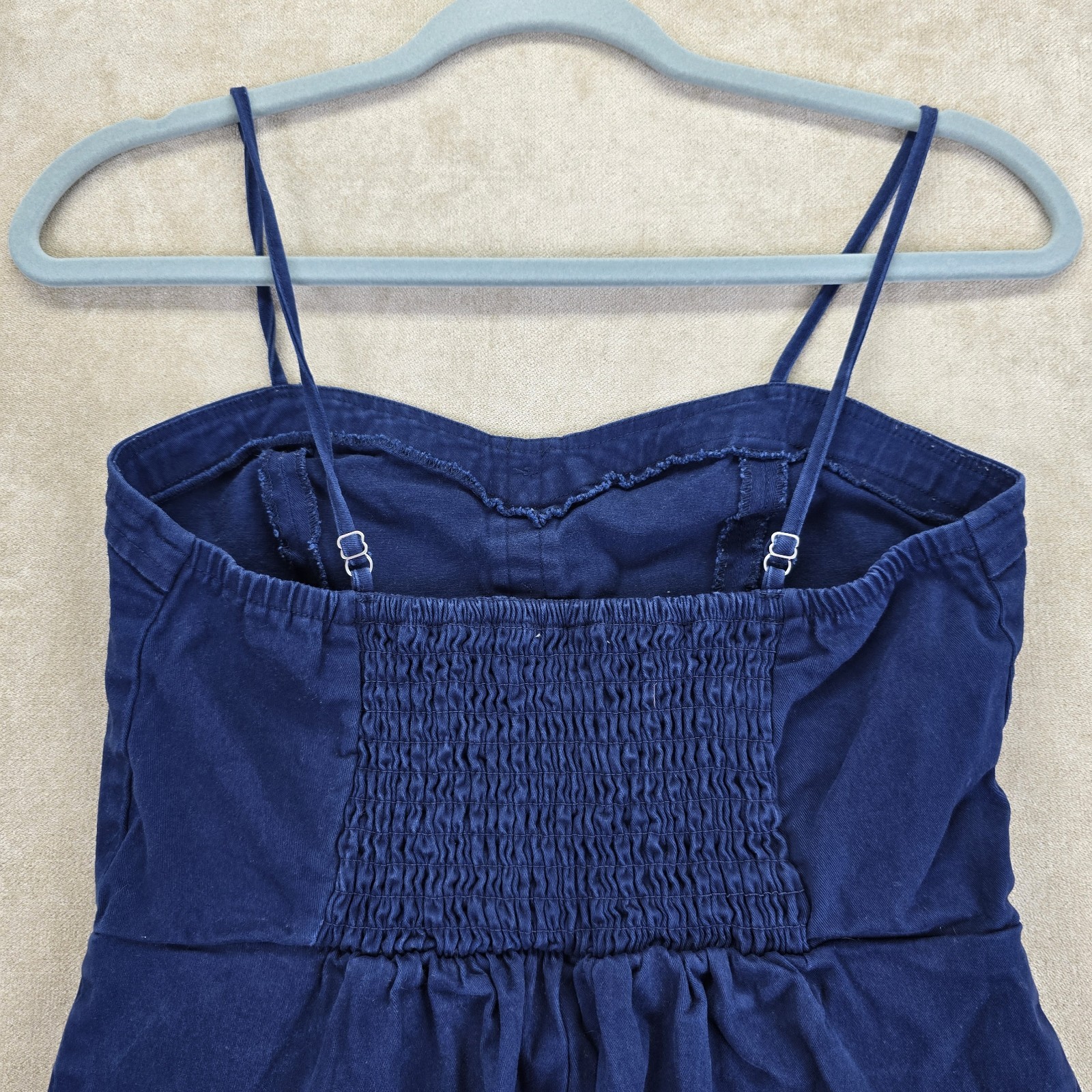 Copper Key Womens 60s Style Tank Top Shorts Romper Navy Blue Size Small