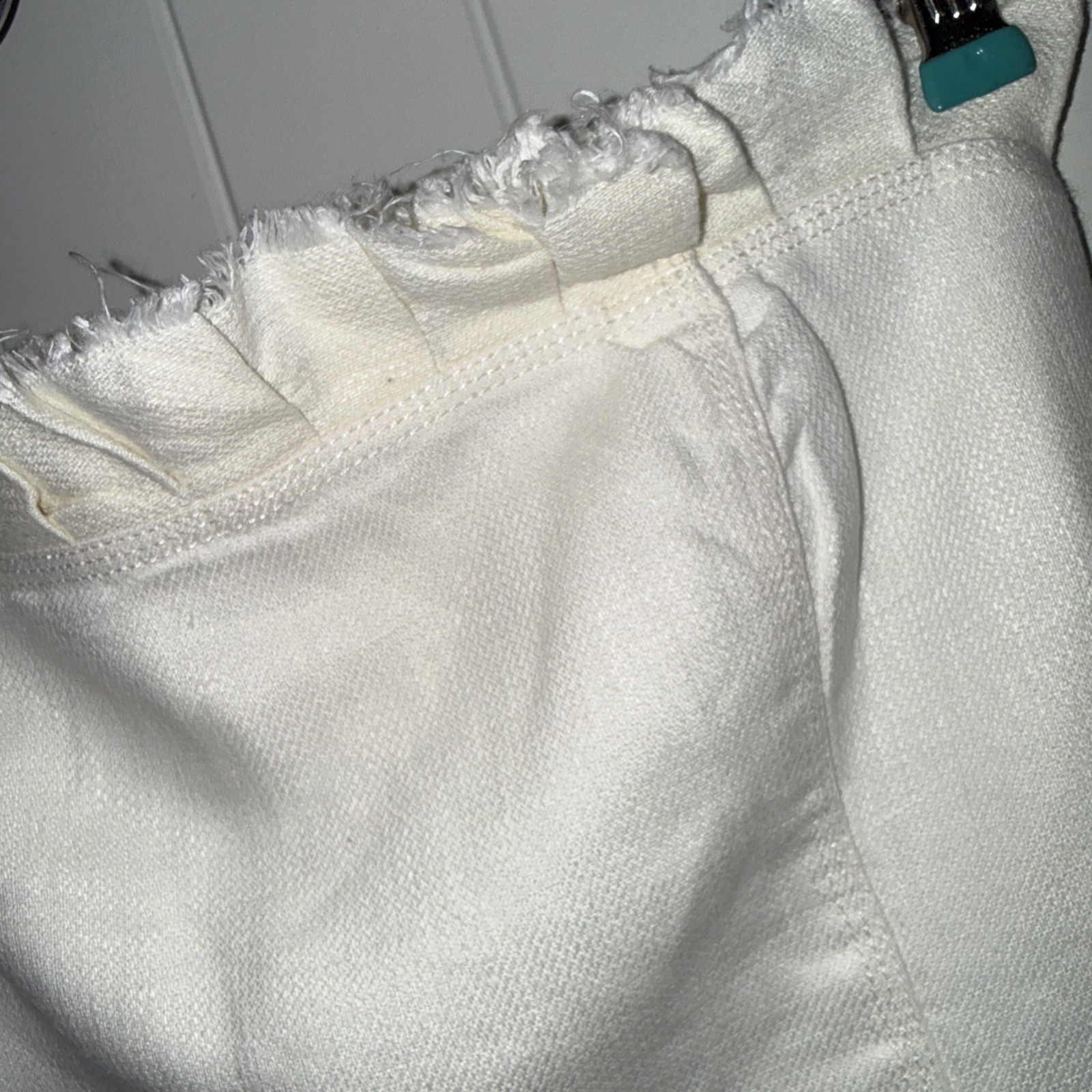 ALEXIS Women’s Strapless Linen ROMPER White Sz M Upscale ResortWear Weddings