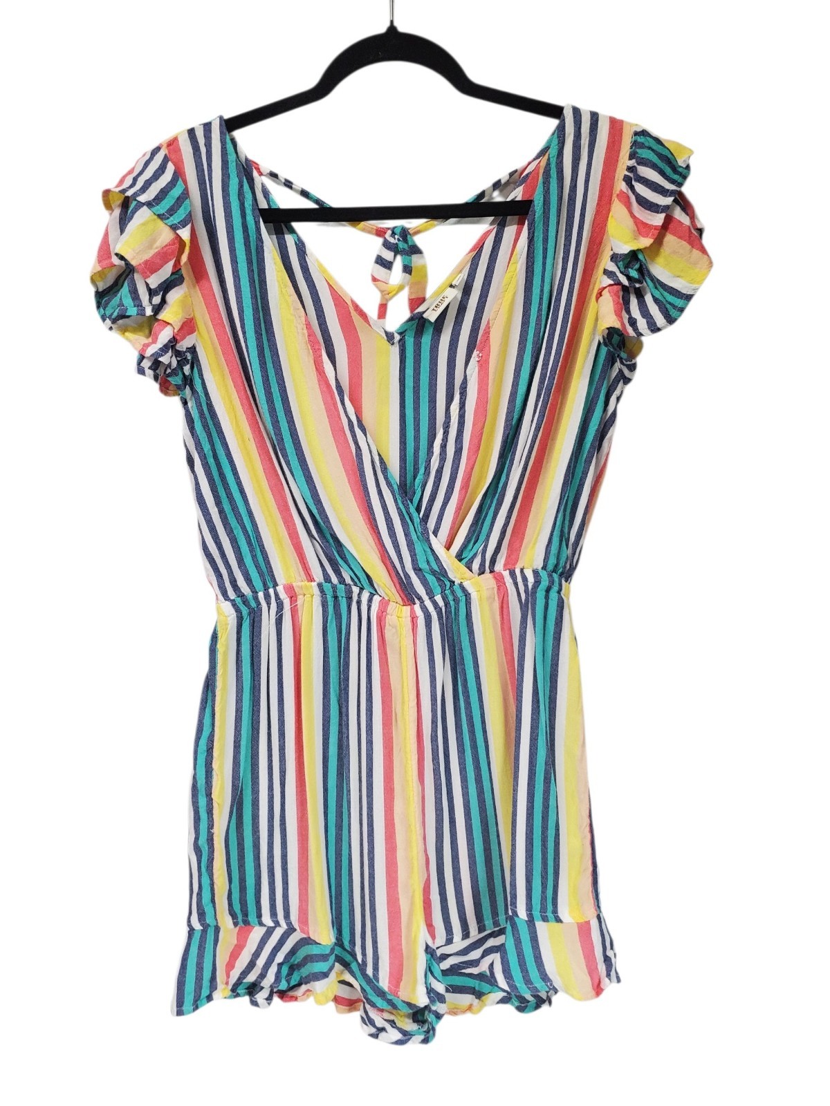 Festival Hippie True Craft Medium Stripe Romper One Piece Shorts Boho Coastal