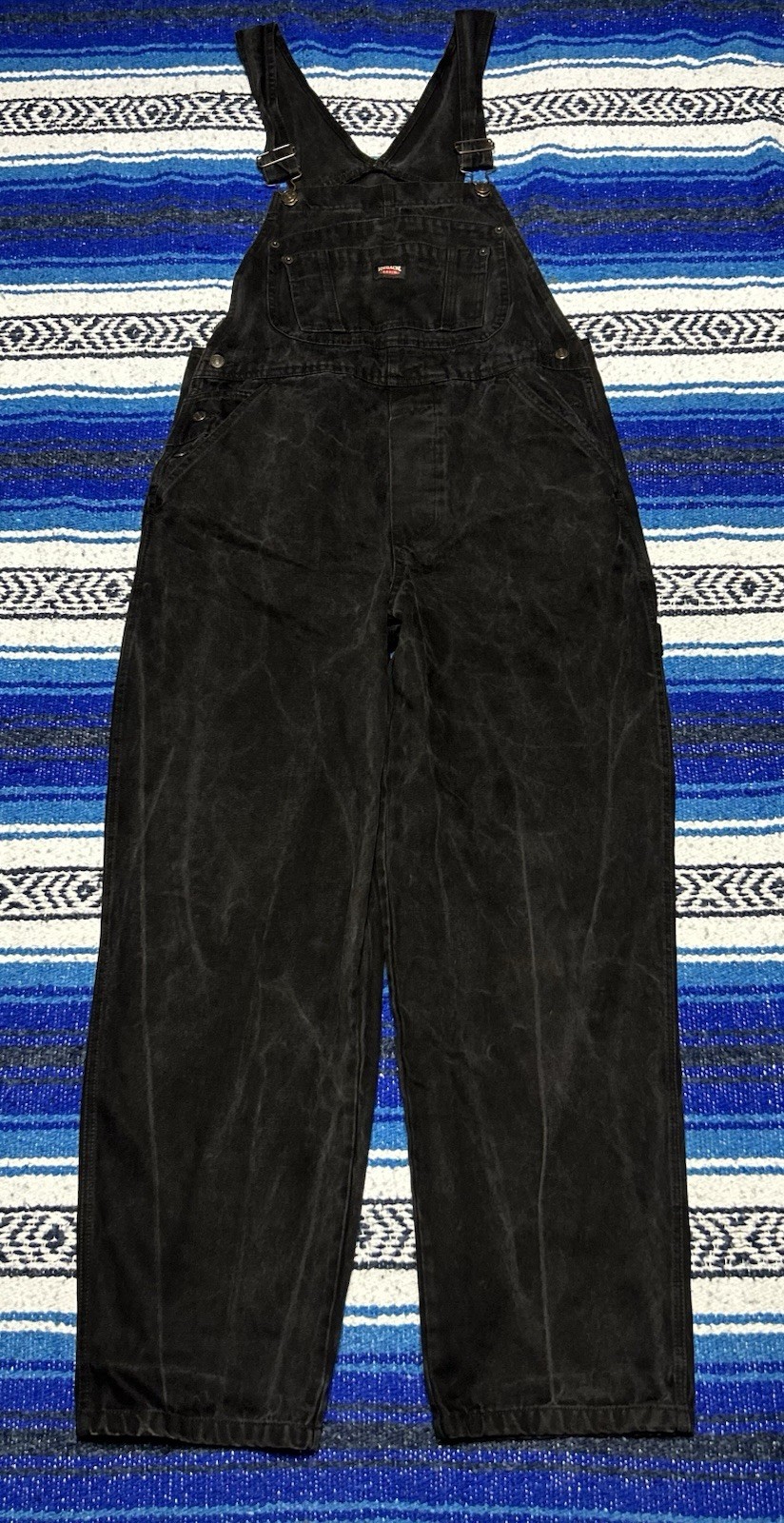 Vtg 90s Jordache Denim Short Overalls Women Medium Black Gothic Grunge Skater