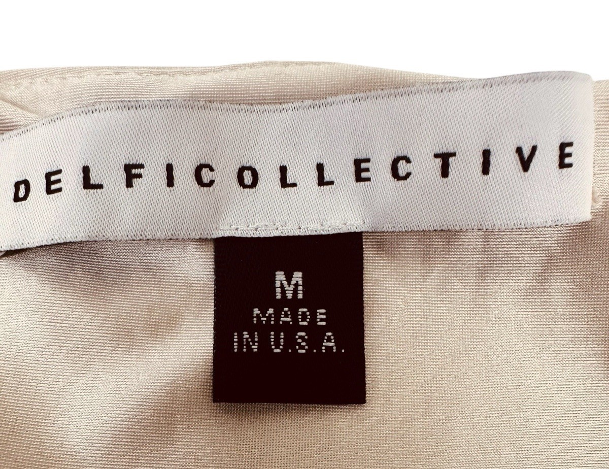 DELFI COLLECTIVE Ezra Jumpsuit Champagne Sand Size M RN# 152558 Made In U.S.A.